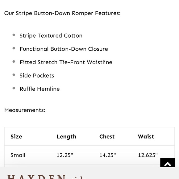 Hayden Girls Button-Front Striped Romper - Picture 4 of 10